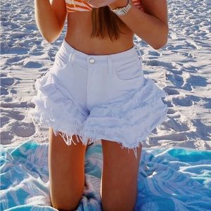 Triple threads flare shorts